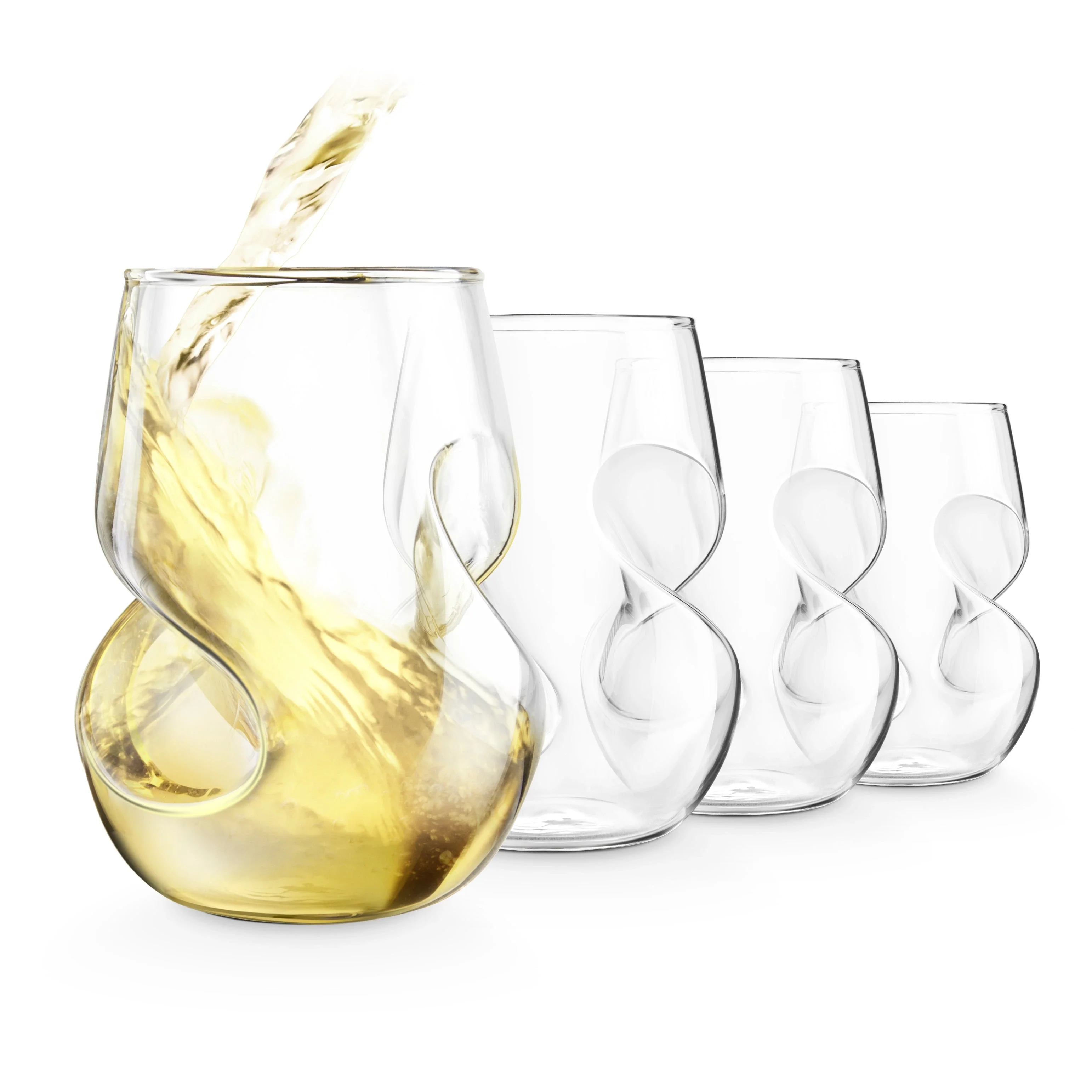 FINAL TOUCH CONUNDRUM WHITE WINE GLASS 4PC @Deerfoot Meadows [1004124]