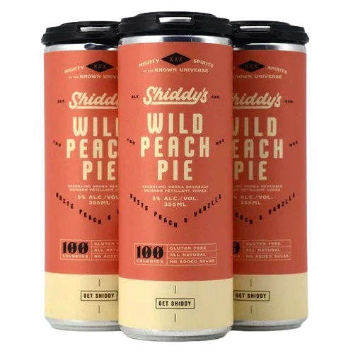 SHIDDYS WILD PEACH PIE 473ML 4PK CAN @ Red Deer [1047669]