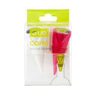 TRUE CONE BOTTLE STOPPER SILICONE 2PK ASSORTED @ Red Deer [1061118]