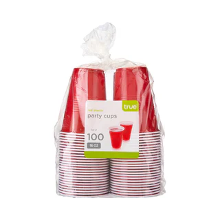 TRUE RED PLASTIC PARTY CUP 100PK @ Township [1061090]