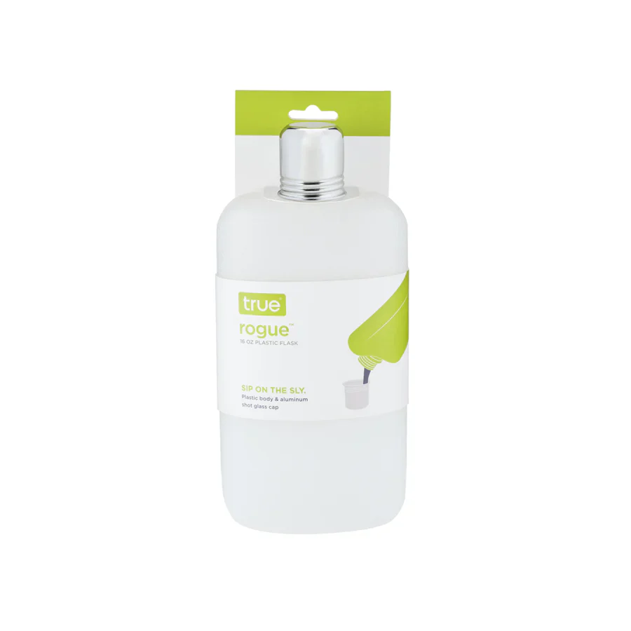 TRUE ROGUE PLASTIC FLASK WHITE 16OZ @ Red Deer [1061084]