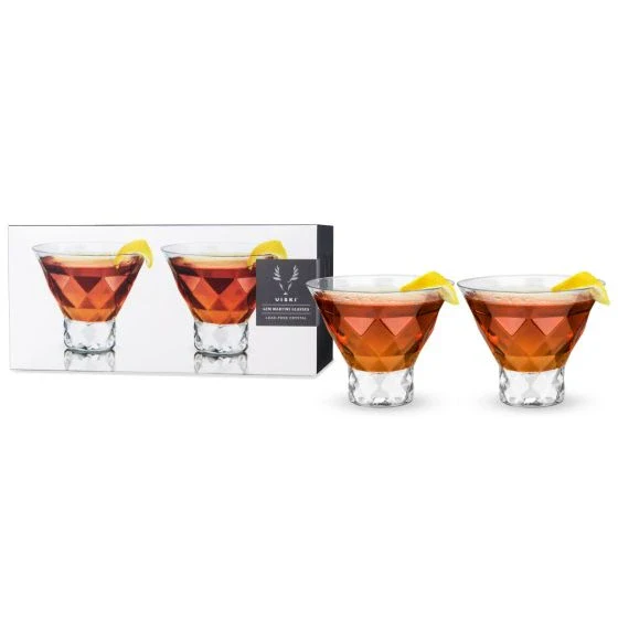 VISKI RAYE GEM CRYSTAL MARTINI GLASSES @Deerfoot Meadows [1009709]